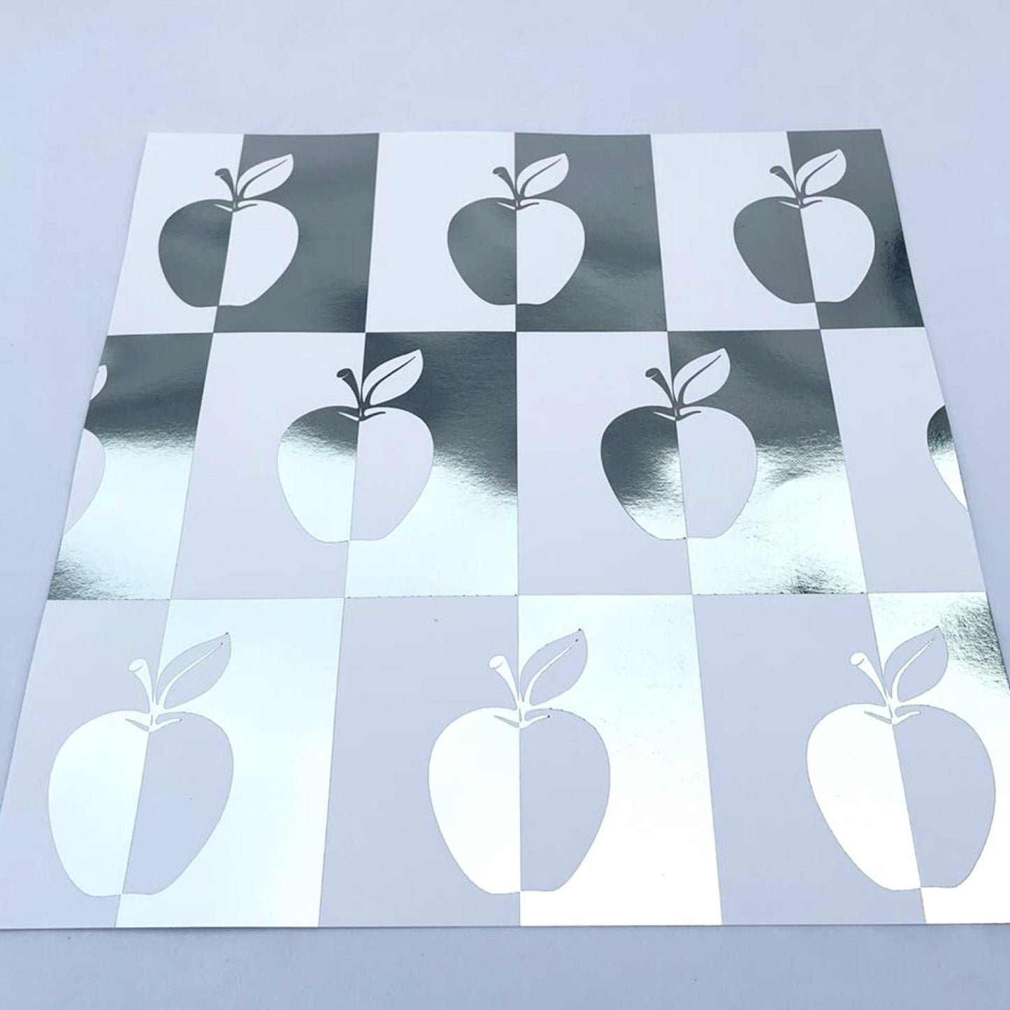 Foil Mondrian Apples - Charger - (SQUARE)