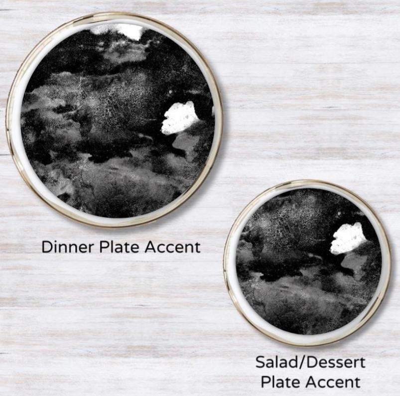 Swirl Black Plate Accent