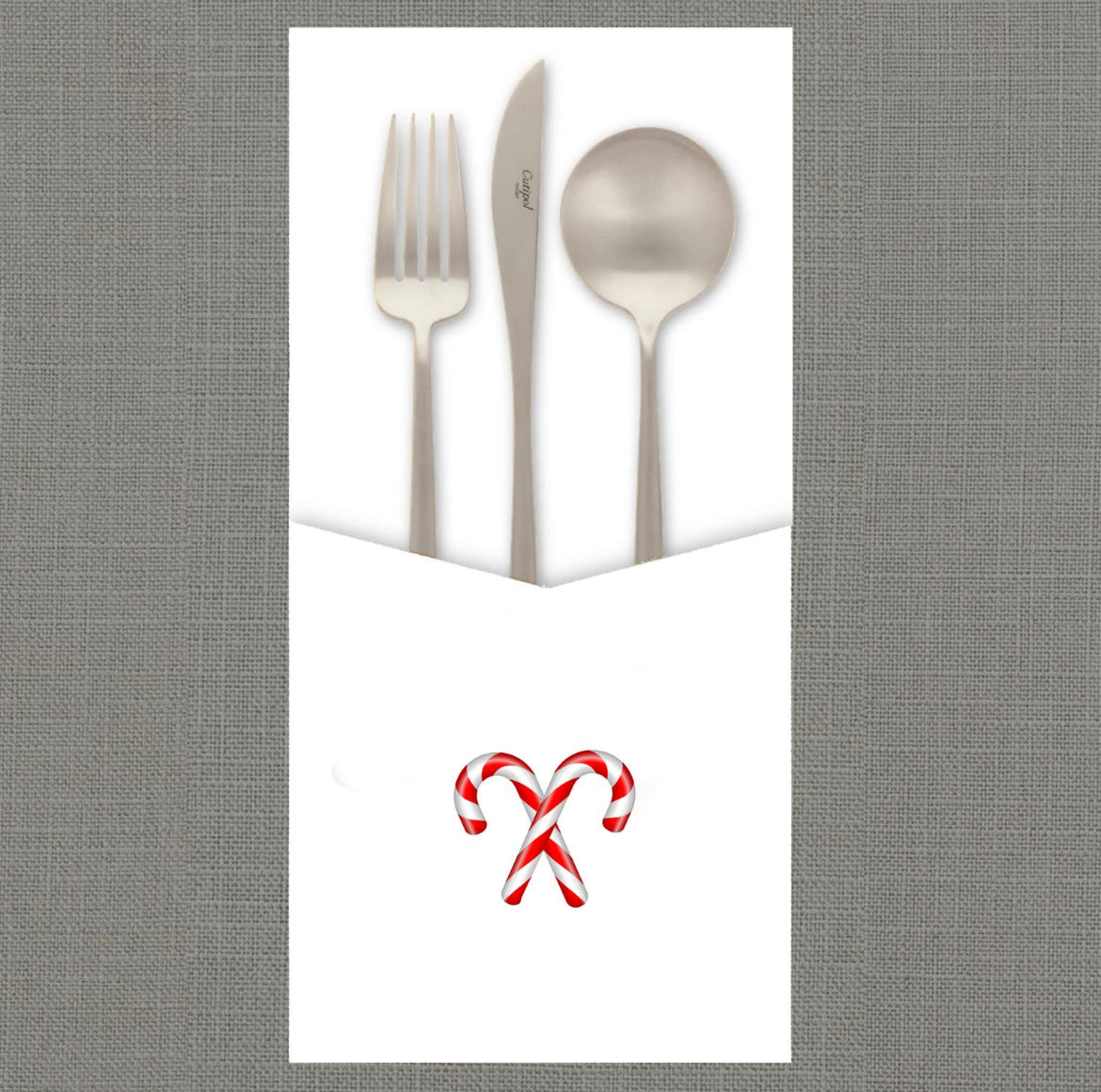 Candy Cane Cutlery Pouch