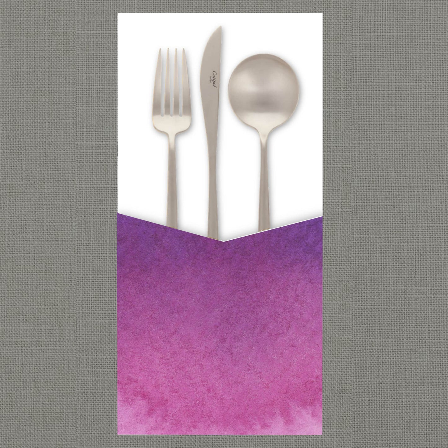Watercolor Purple Cutlery Pouch