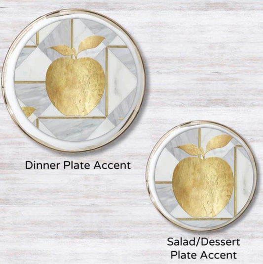 Golden Apple Plate Accent