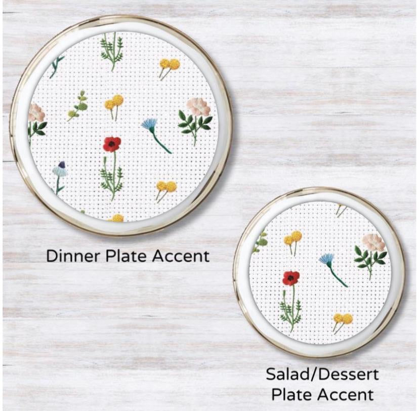Needle Point Garden Plate Accent