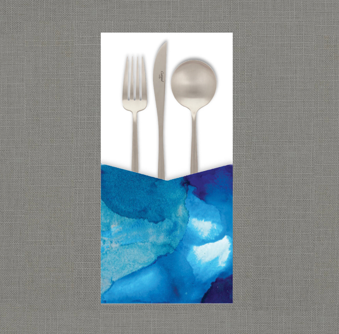 Swirl Blue Cutlery Pouch