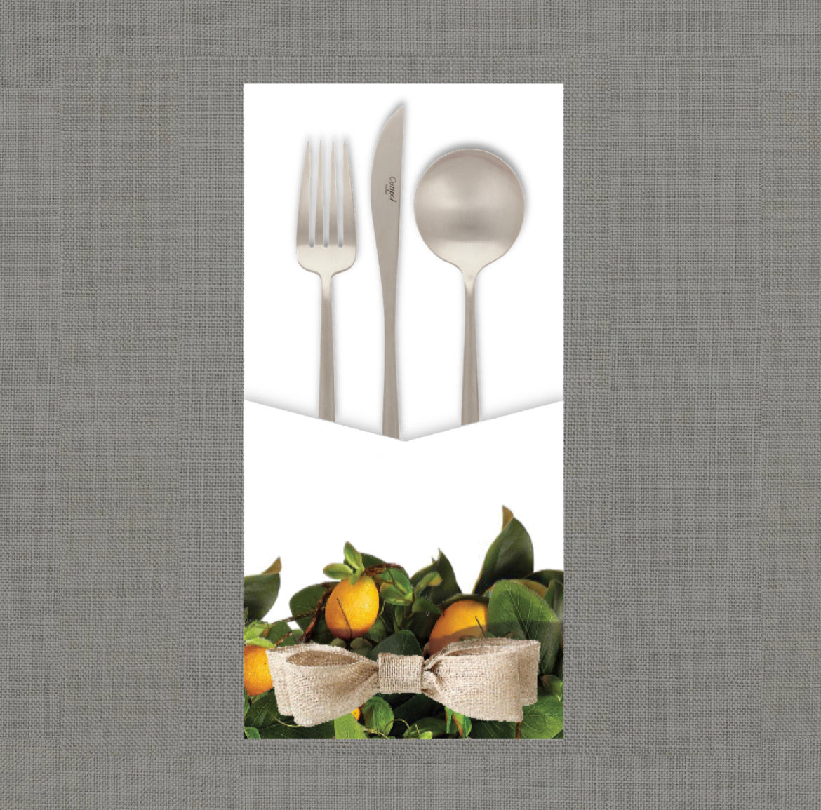 Lemon Wreath Cutlery Pouch