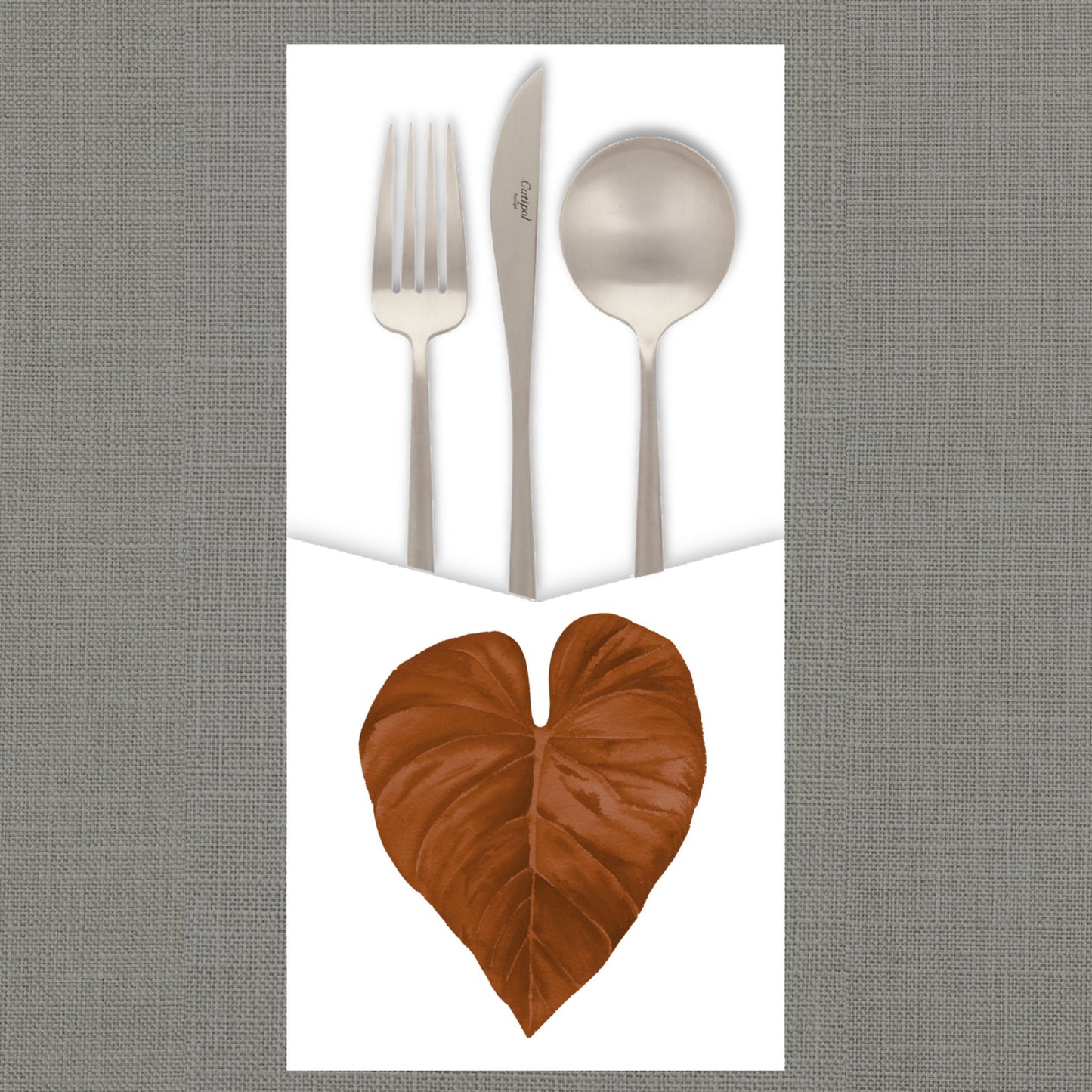 Love Leaf Rust Cutlery Pouch