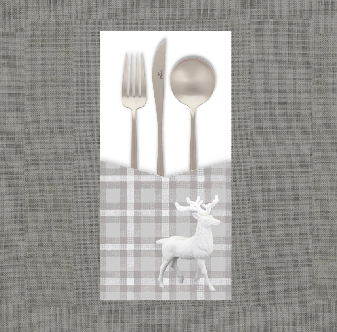Prancer Plaid Cutlery Pouch