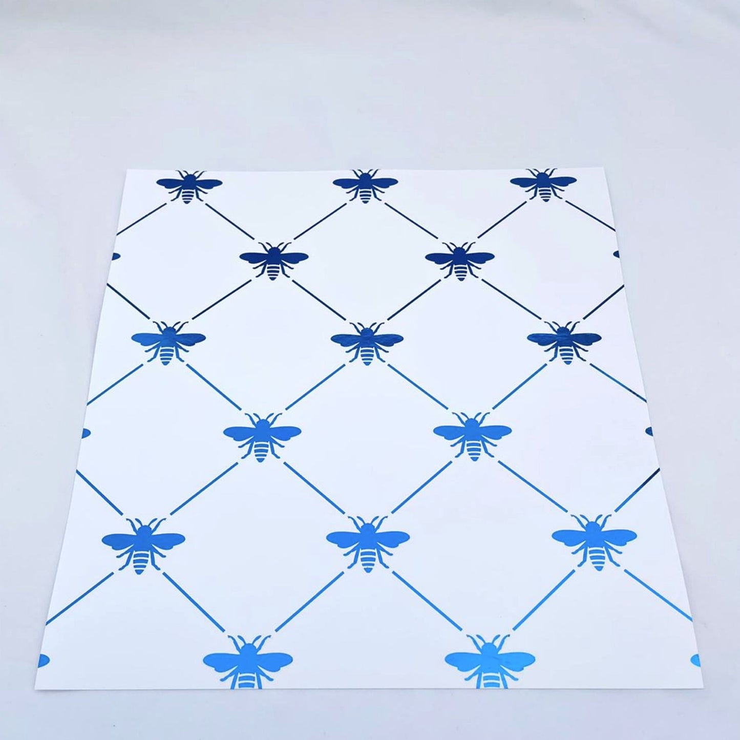 Foil Diamond Bee - Charger - (SQUARE)