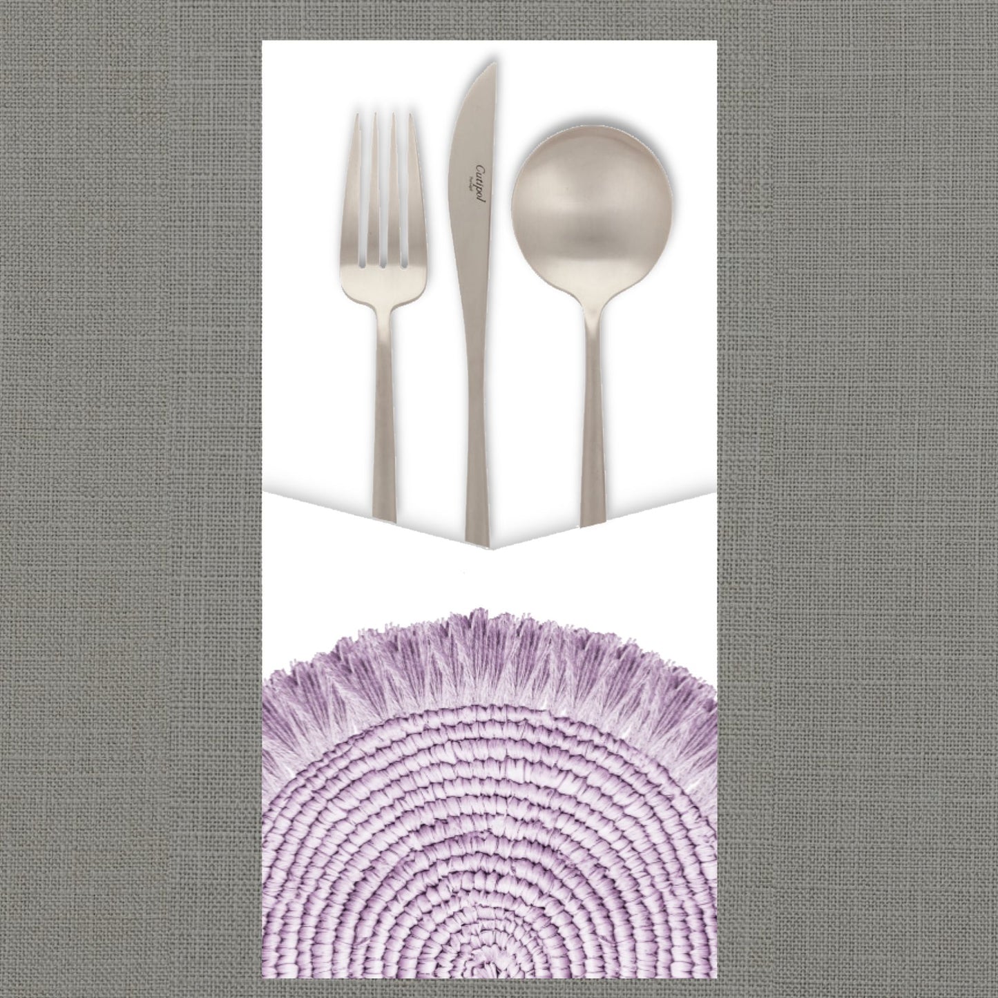 Woven Lavender Cutlery Pouch