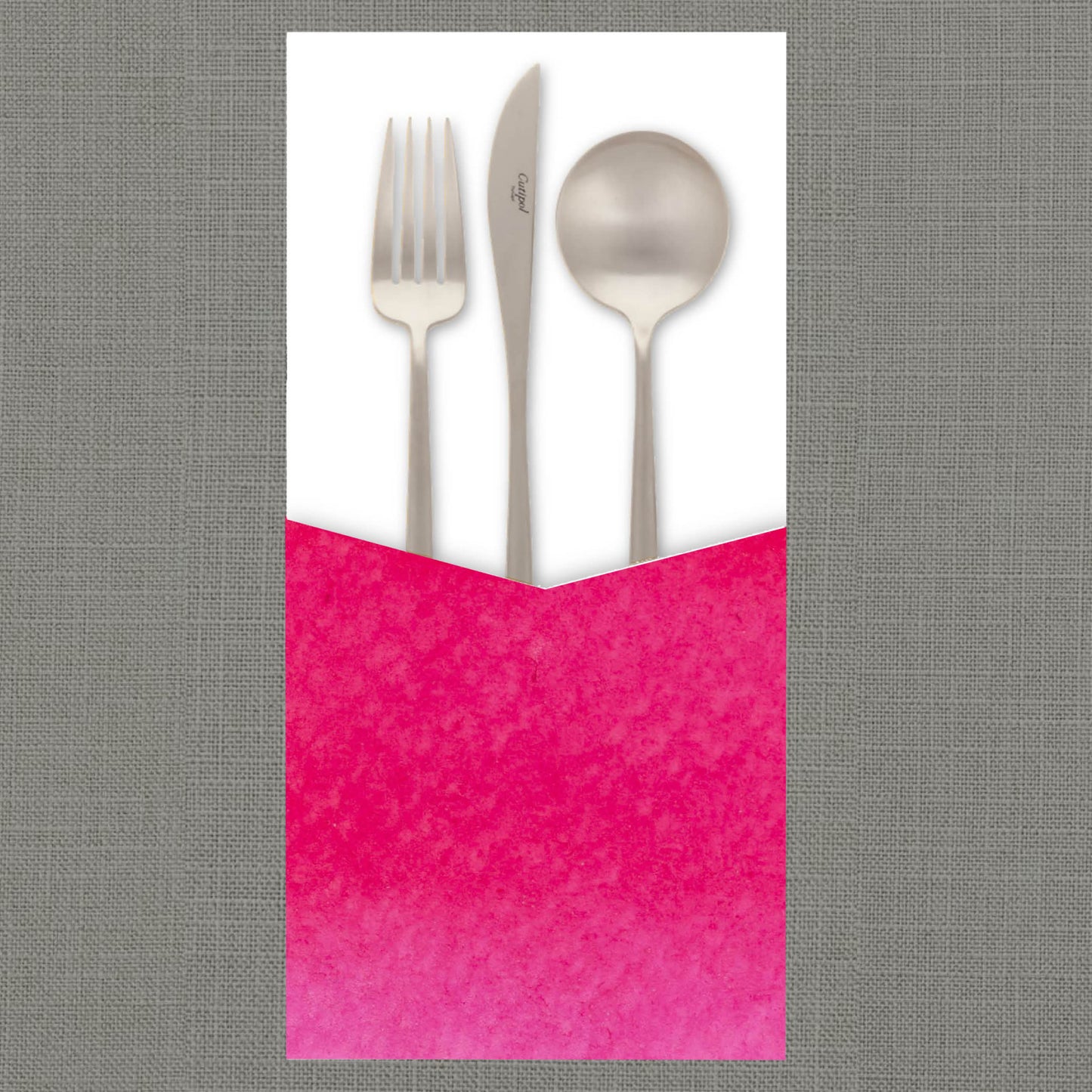 Watercolor Fuchsia Cutlery Pouch