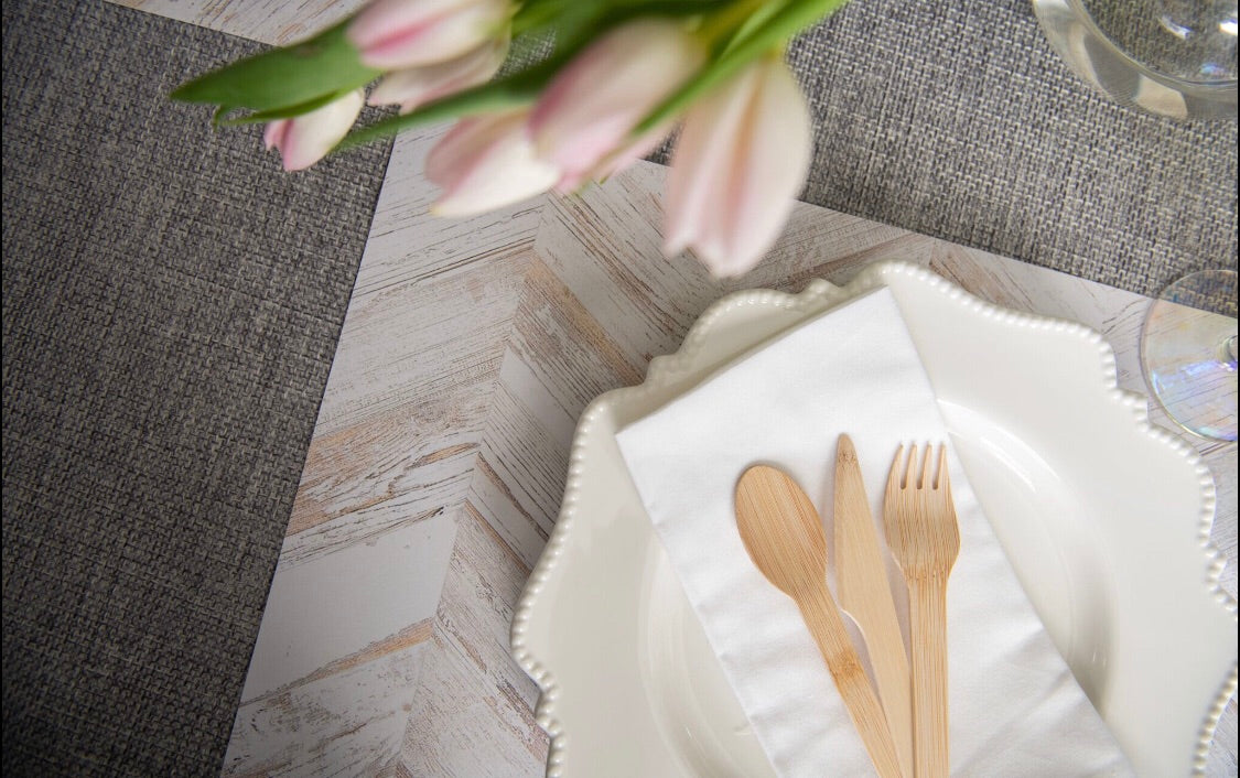 Whitewash Herringbone - Placemat