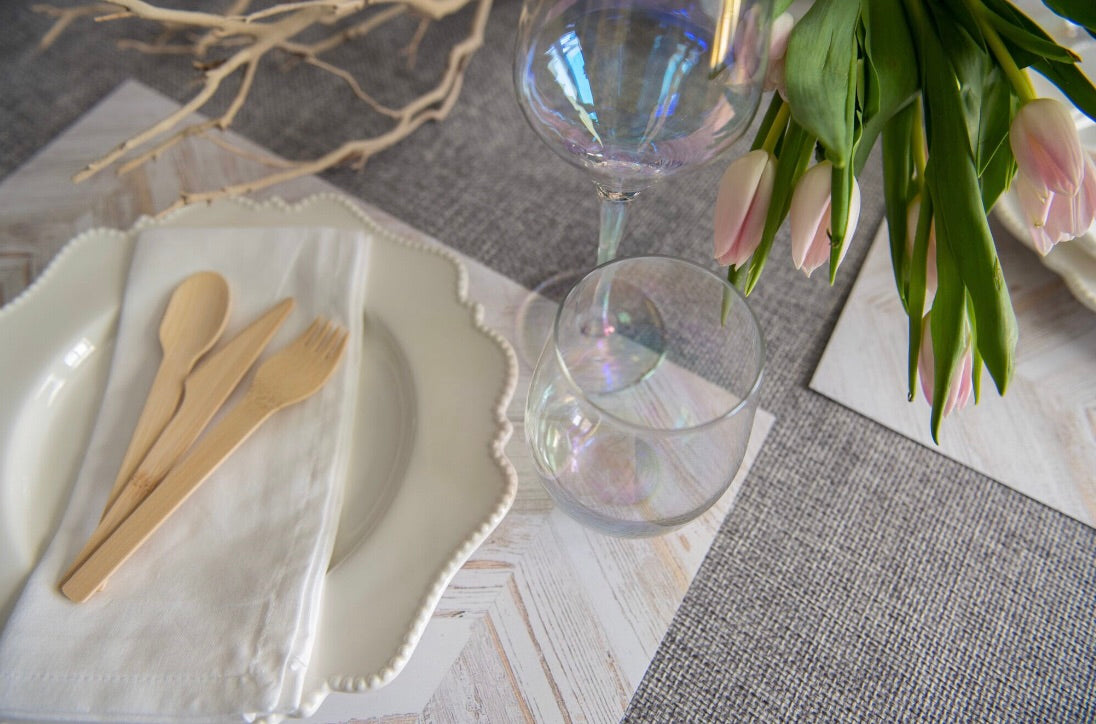 Whitewash Herringbone - Placemat