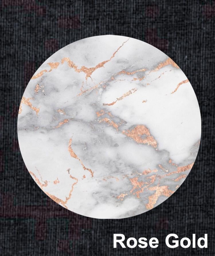 Metallic Rose Gold Marble Plate Accent