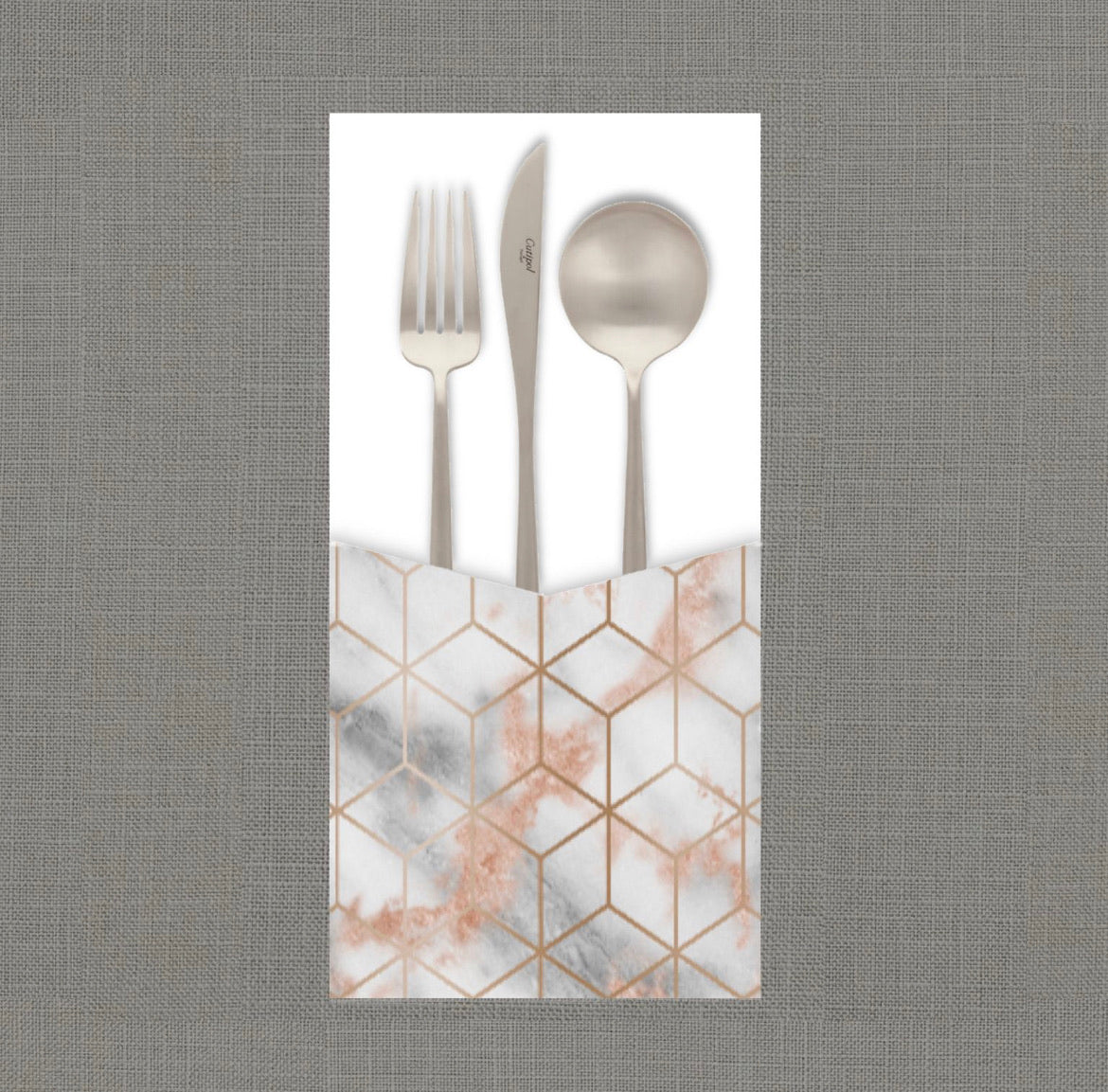 Cararra Rose Cutlery Pouch