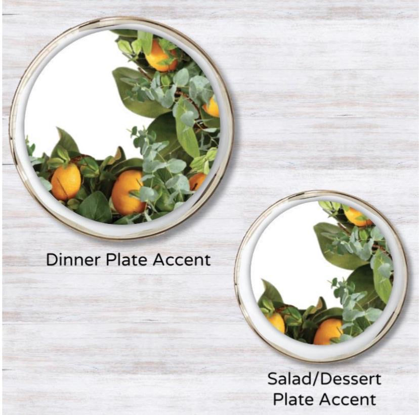 Lemon Wreath Plate Accent