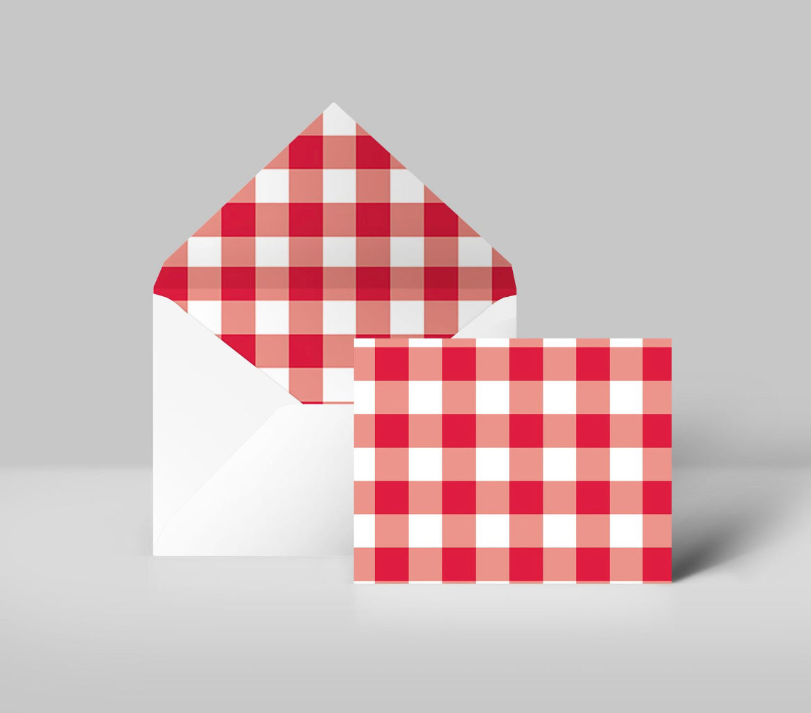Gingham Red