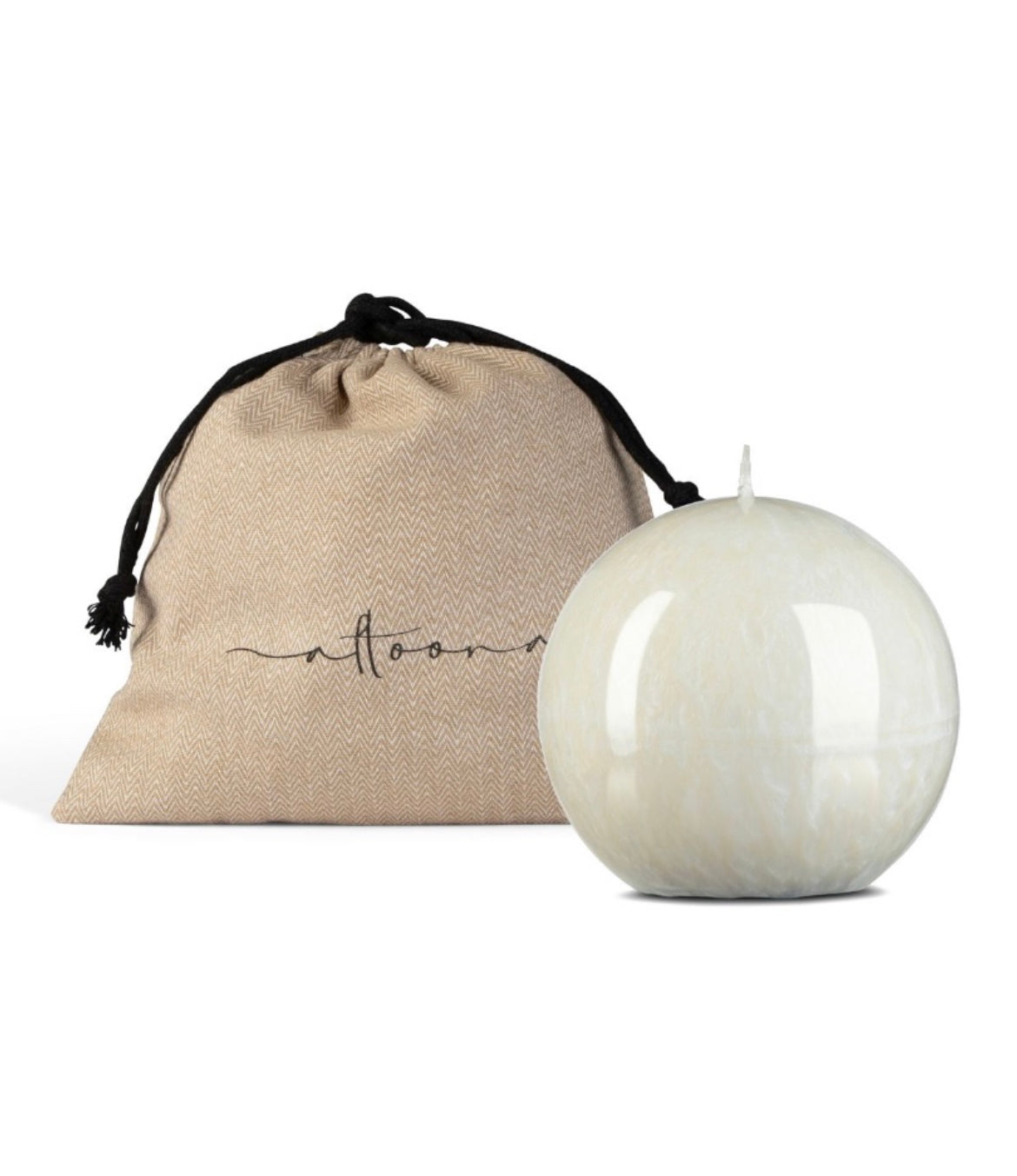6 inch High Gloss Candle “Marble” Sphere