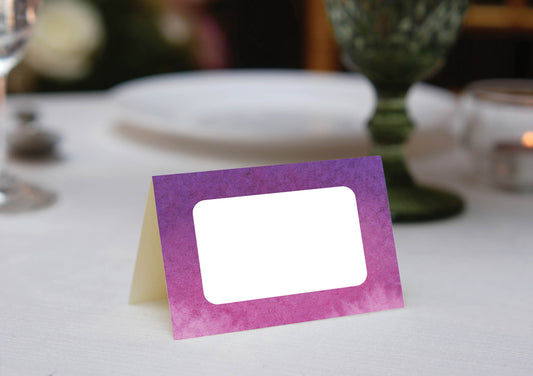 Watercolor Purple Placecards