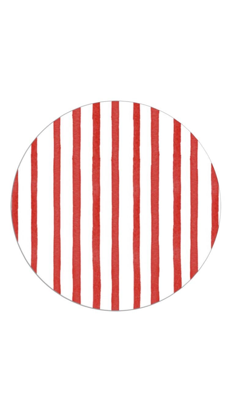 Red Painted Stripe Plate Accent