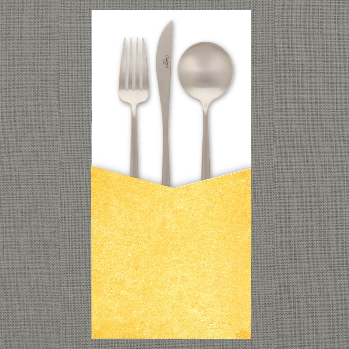 Watercolor Yellow Cutlery Pouch