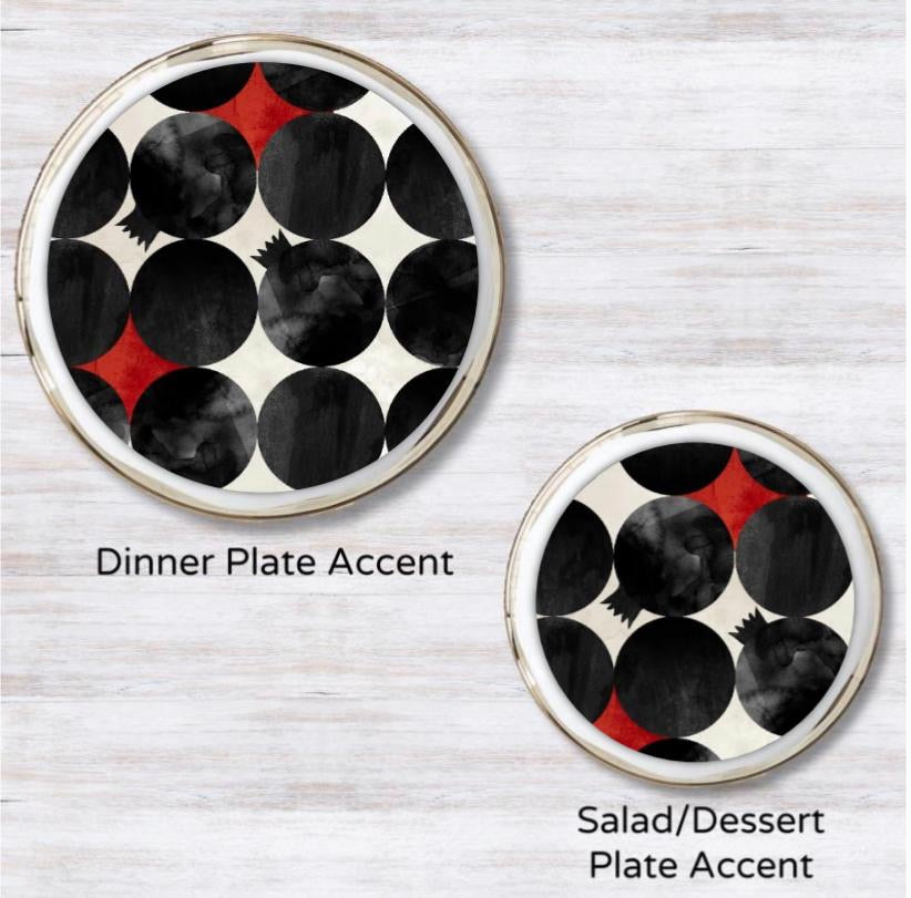 Pinpoint Pomegranate Plate Accent