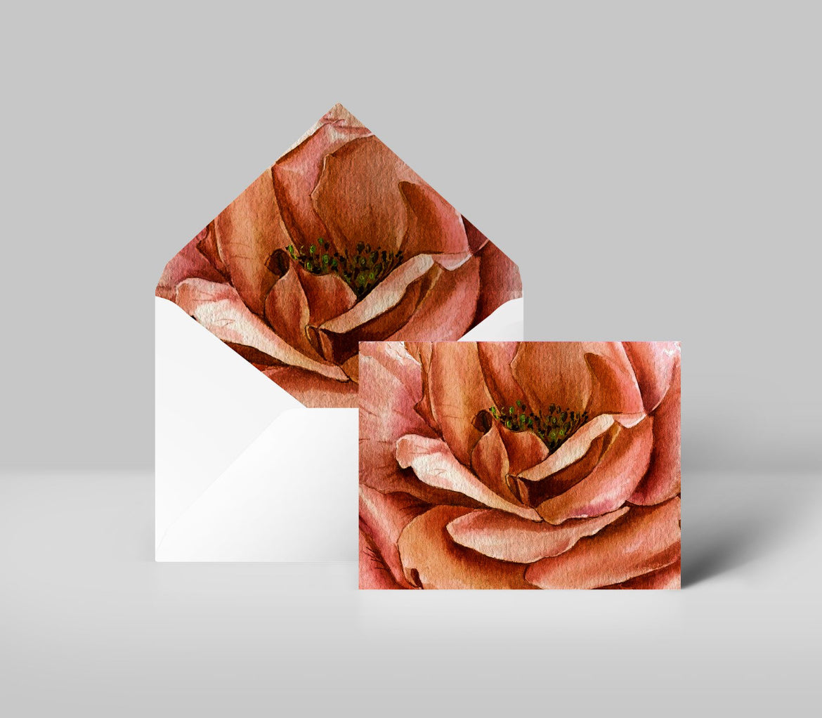 Camellia Peach - Greeting Cards