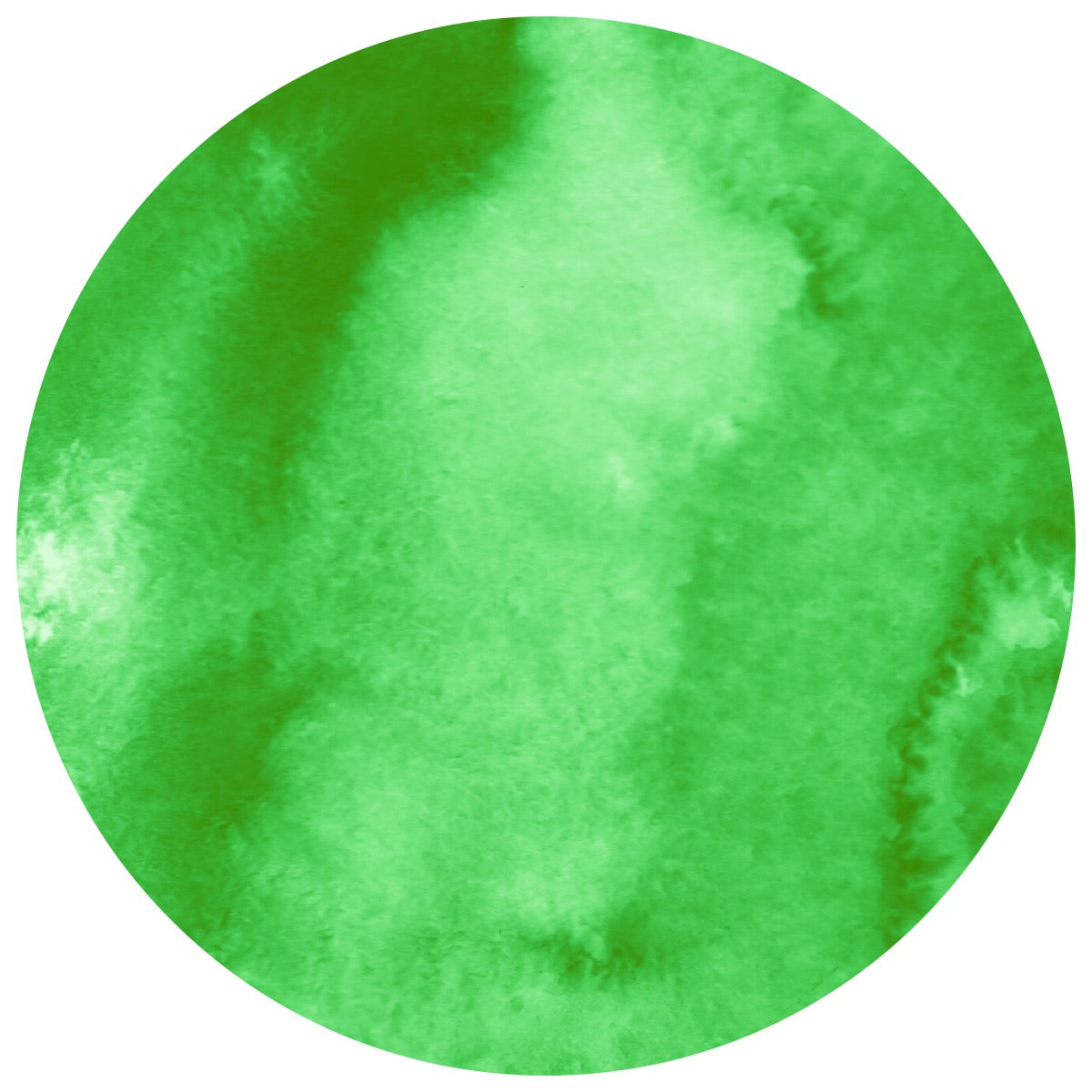 Watercolor Circle Green