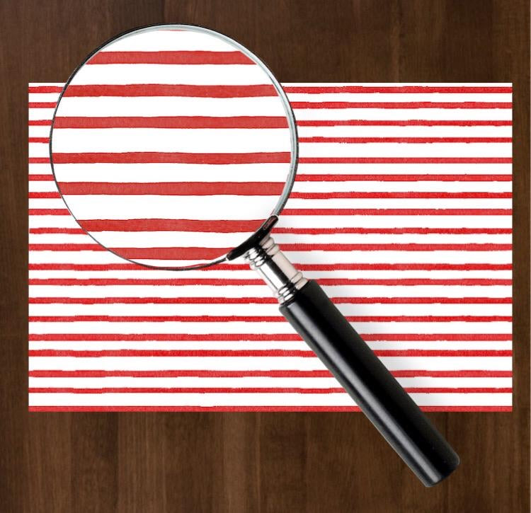 Red Painted Stripe - Placemat