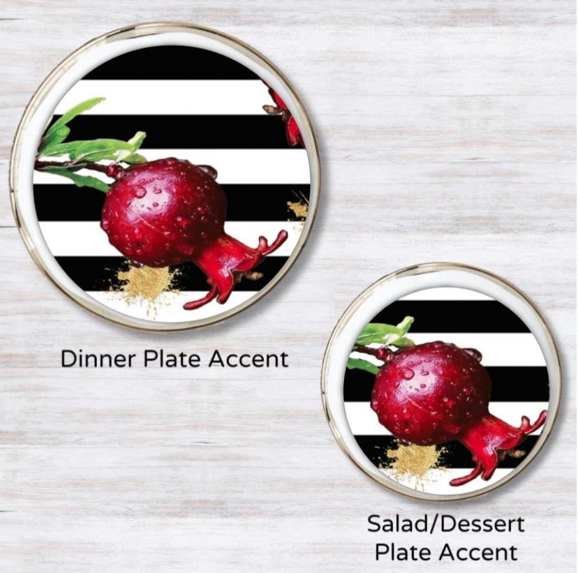 Pomegranate Splash Plate Accent