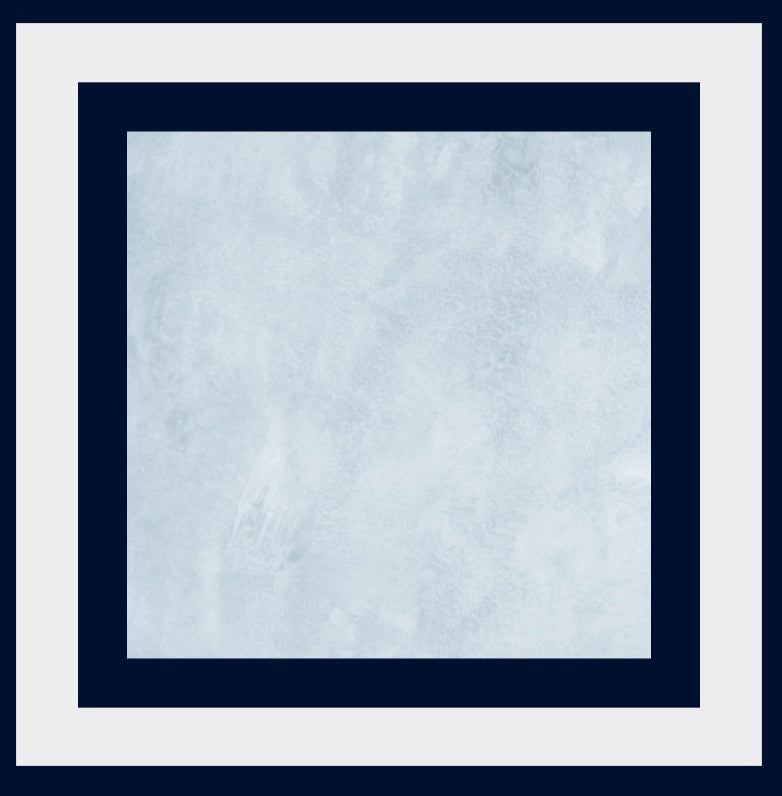 Watercolor Border Blue - Charger - (SQUARE)