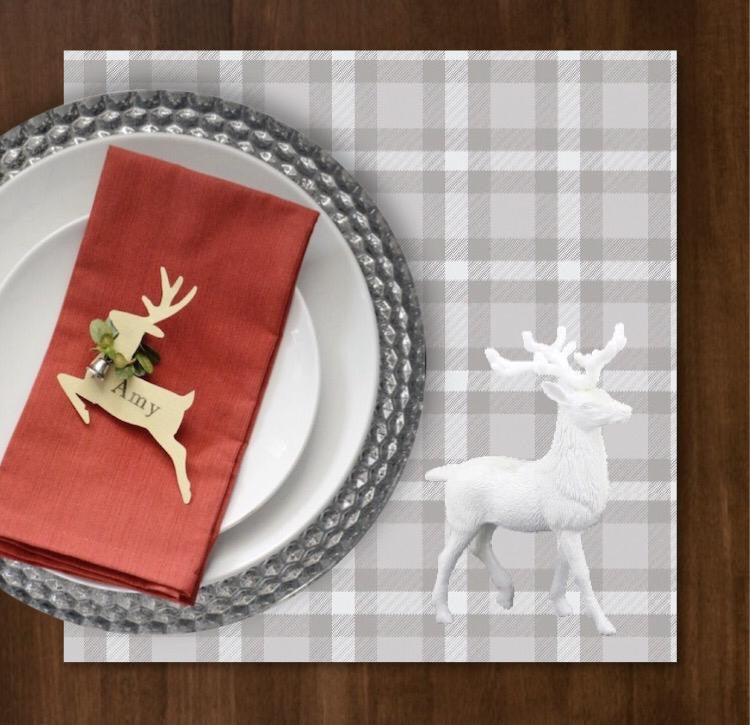 Prancer Plaid Charger - (SQUARE)