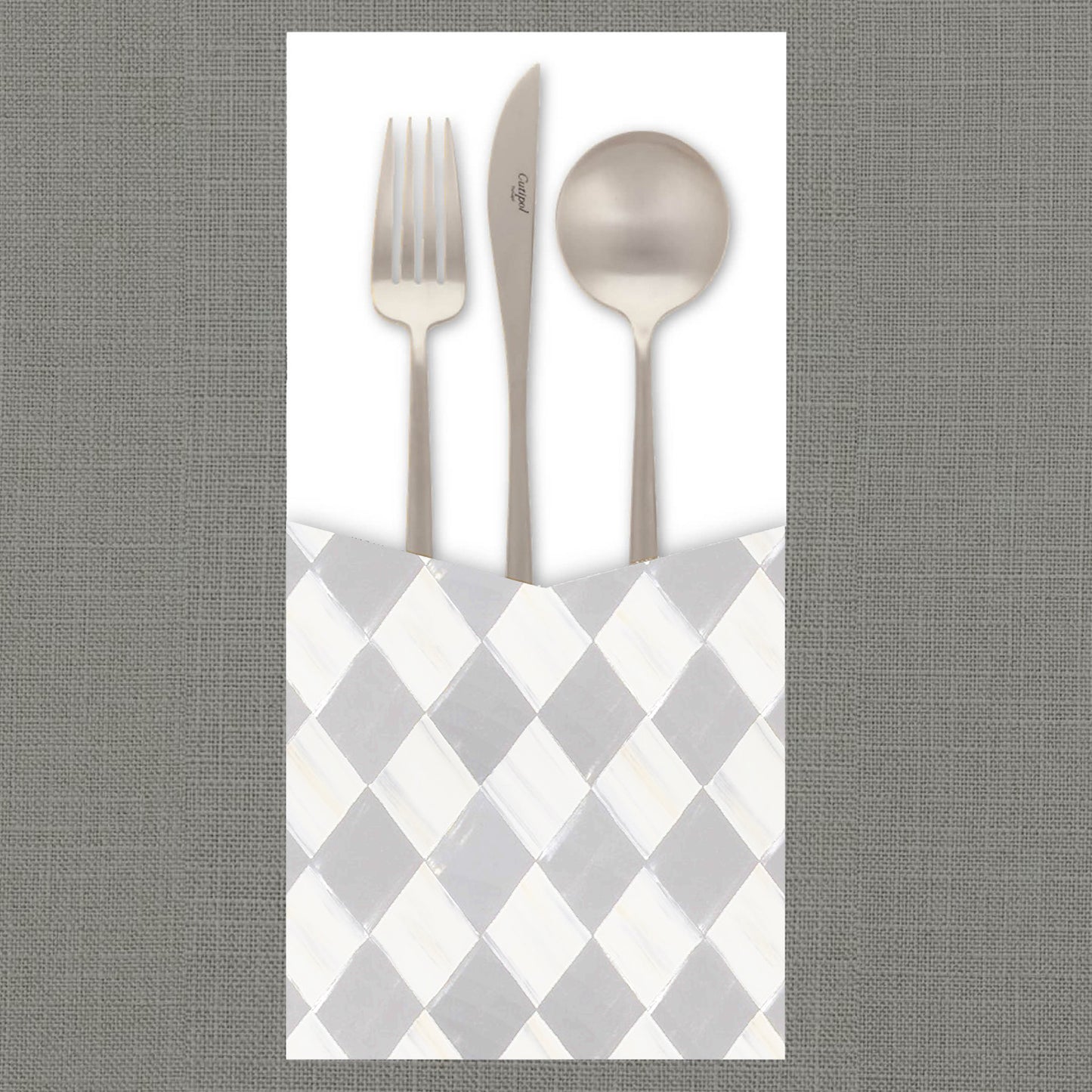 Harlequin Gray Cutlery Pouch
