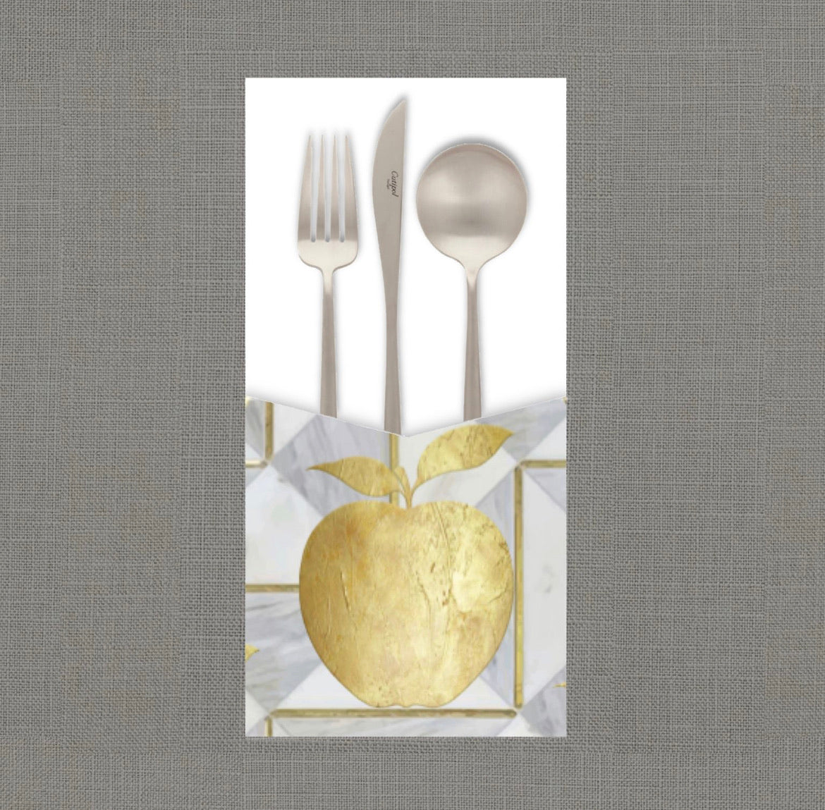 Golden Apple Cutlery Pouch