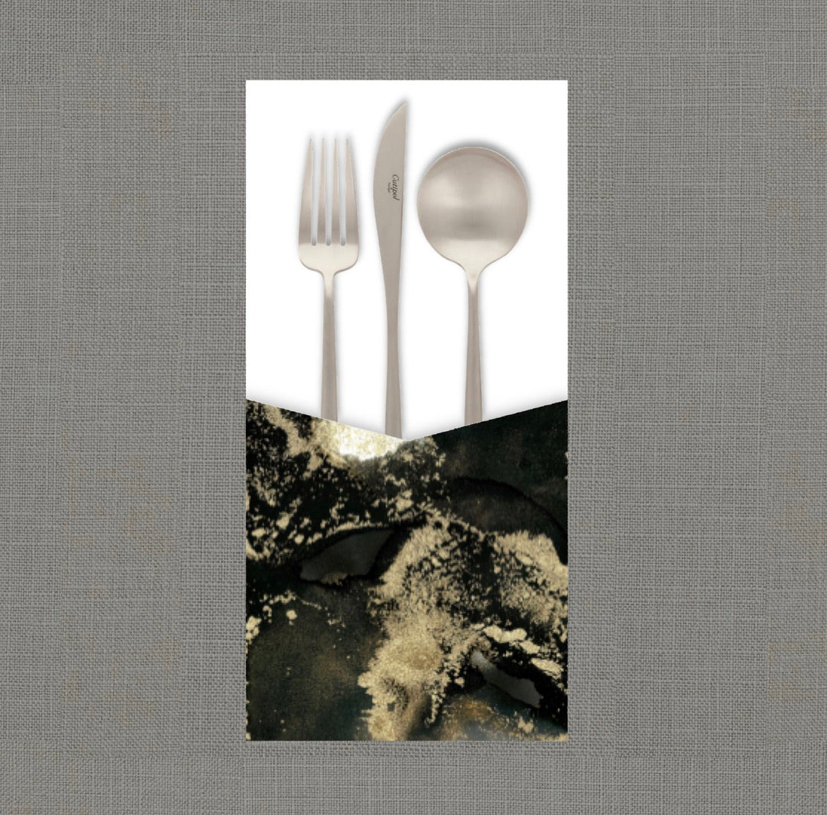 Swirl Gold Cutlery Pouch