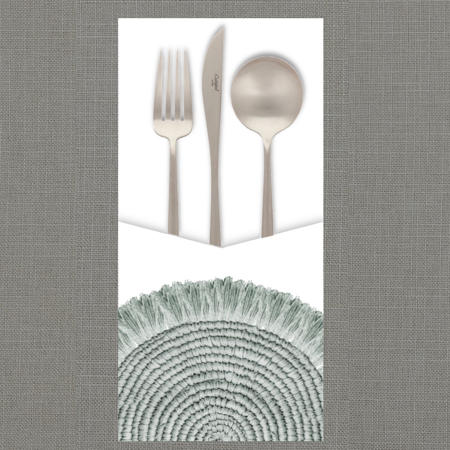 Woven Sage Cutlery Pouch