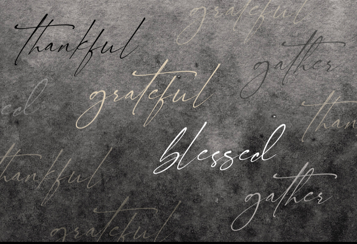 Thankful Gray - Placemat