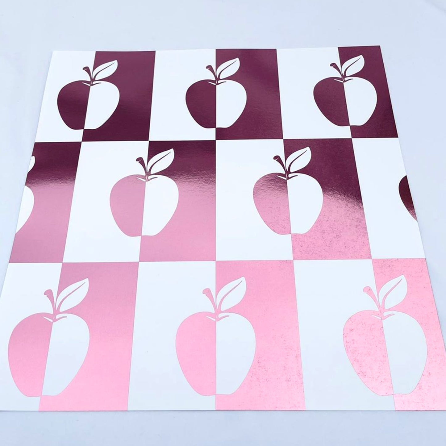 Foil Mondrian Apples - Charger - (SQUARE)