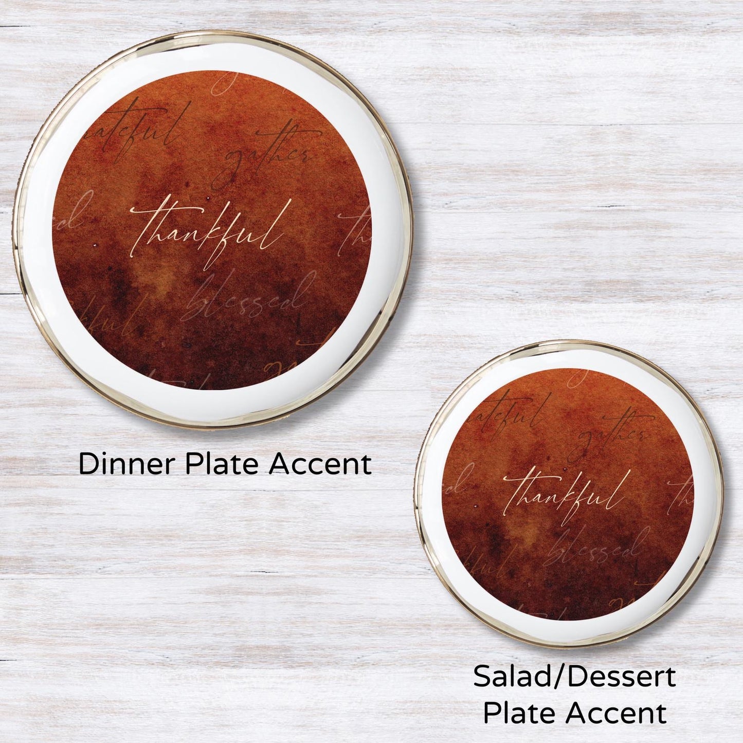 Thankful Rust Plate Accent