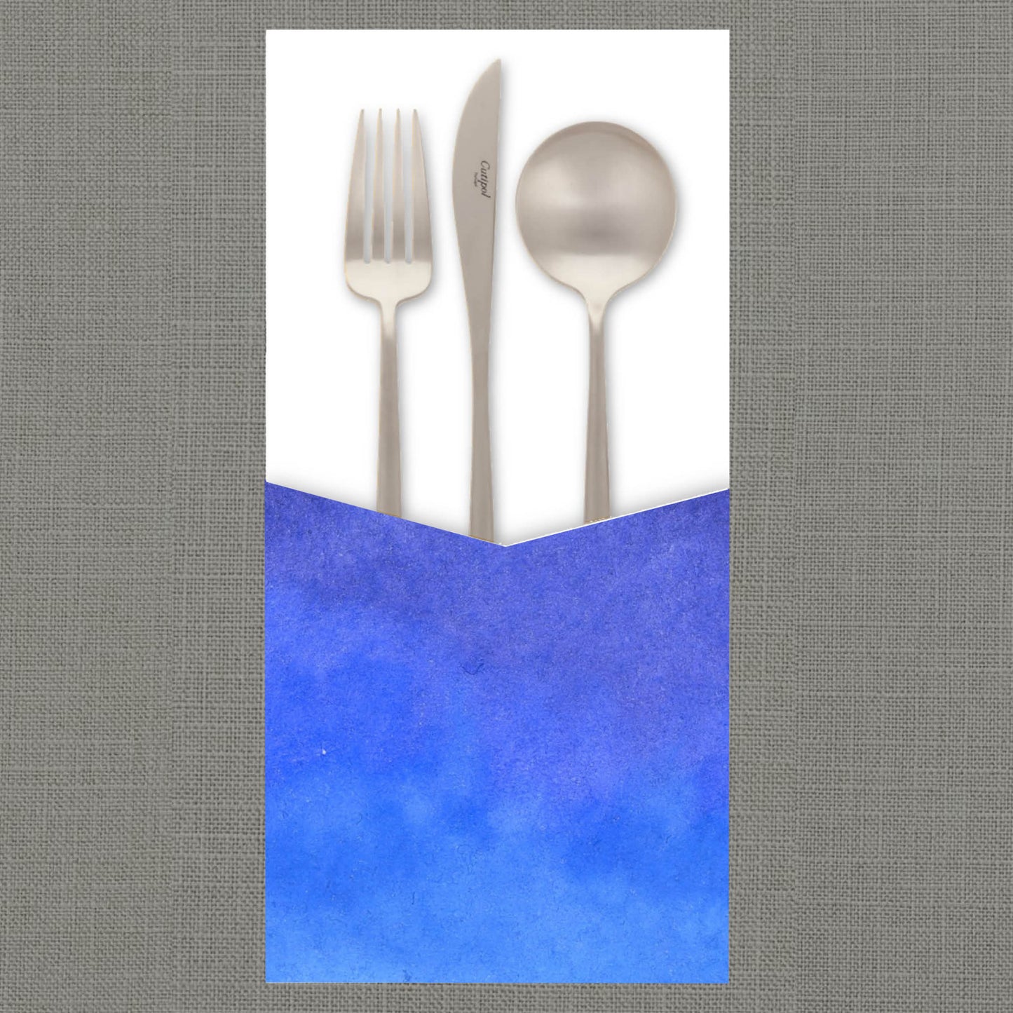 Watercolor Blue Cutlery Pouch