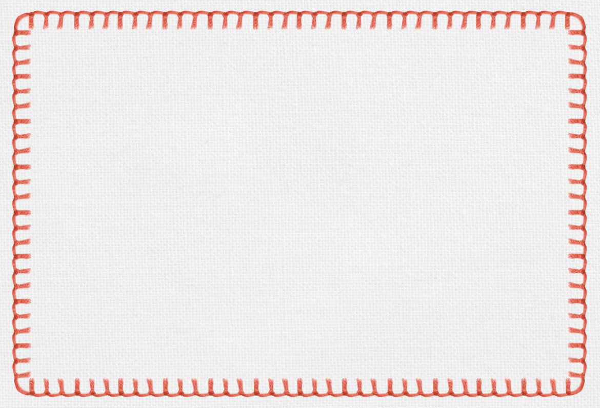 Stitched Coral - Placemat