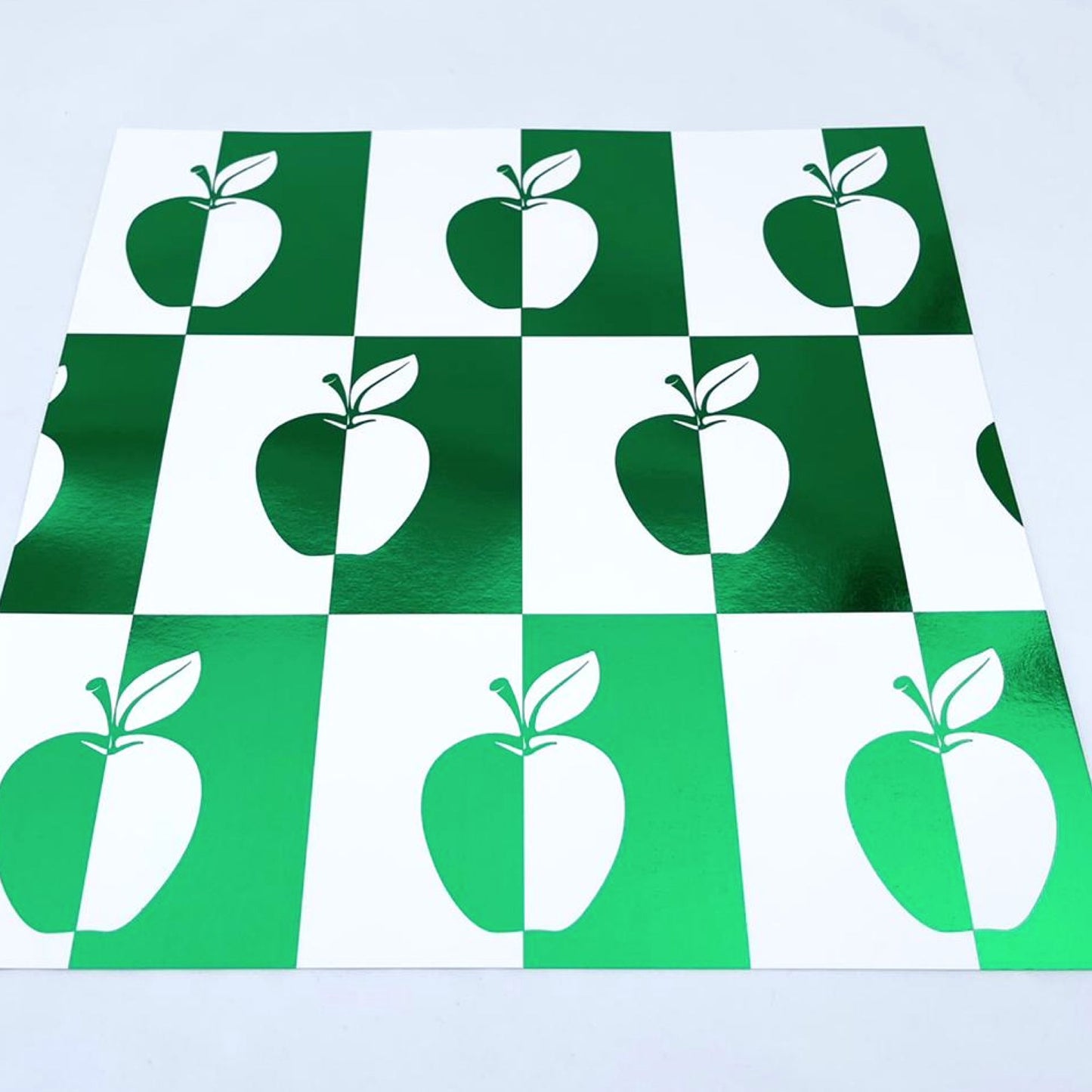 Foil Mondrian Apples - Charger - (SQUARE)