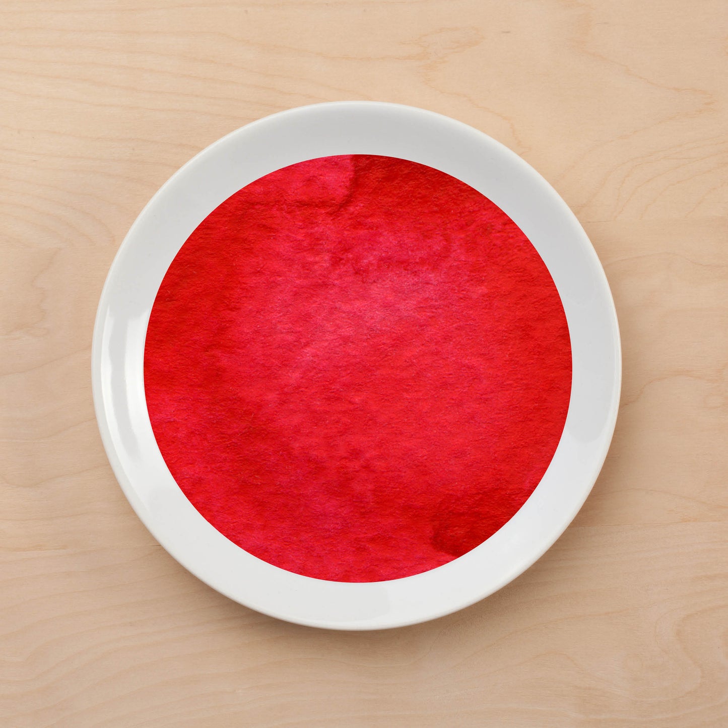 Watercolor Scarlet Plate Accent