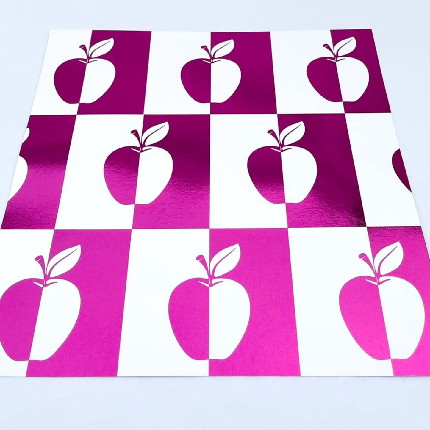 Foil Mondrian Apples - Charger - (SQUARE)