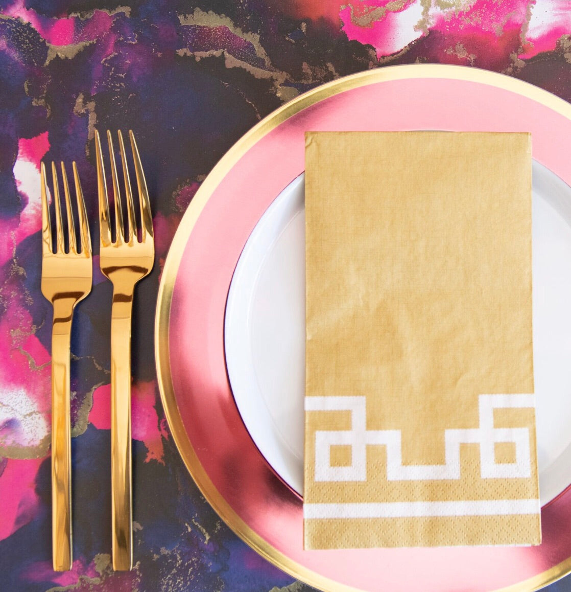 Swirl Pink - Black - Placemat