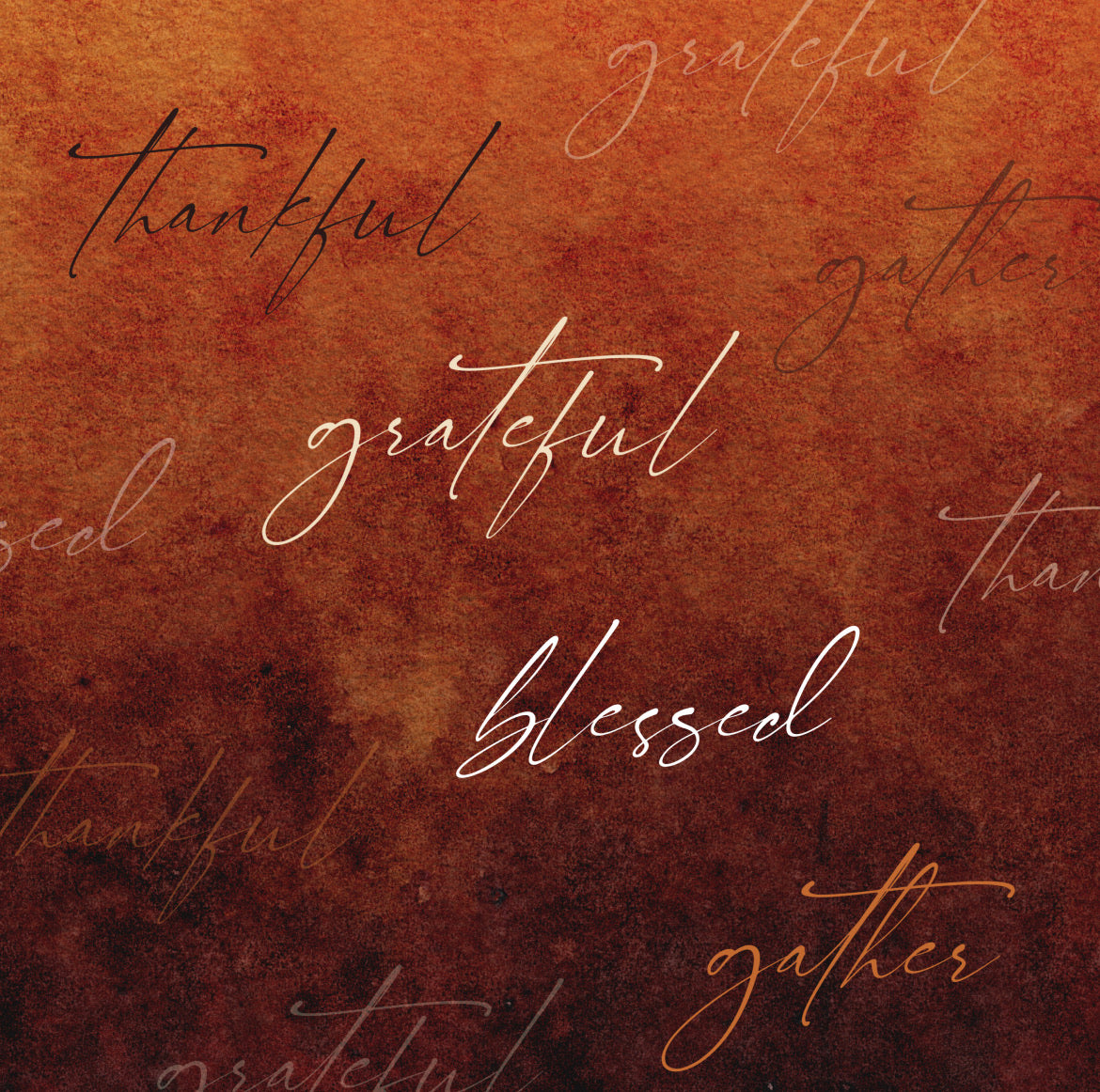 Thankful Rust Charger - (SQUARE)