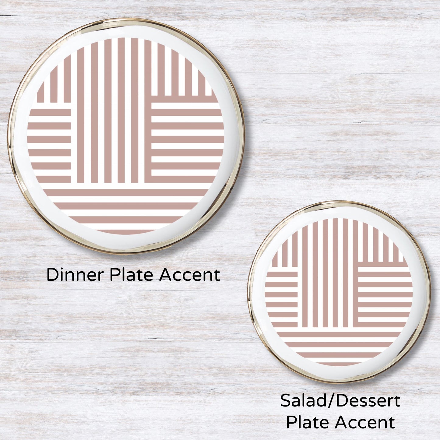 Intersection Mauve & White Plate Accent