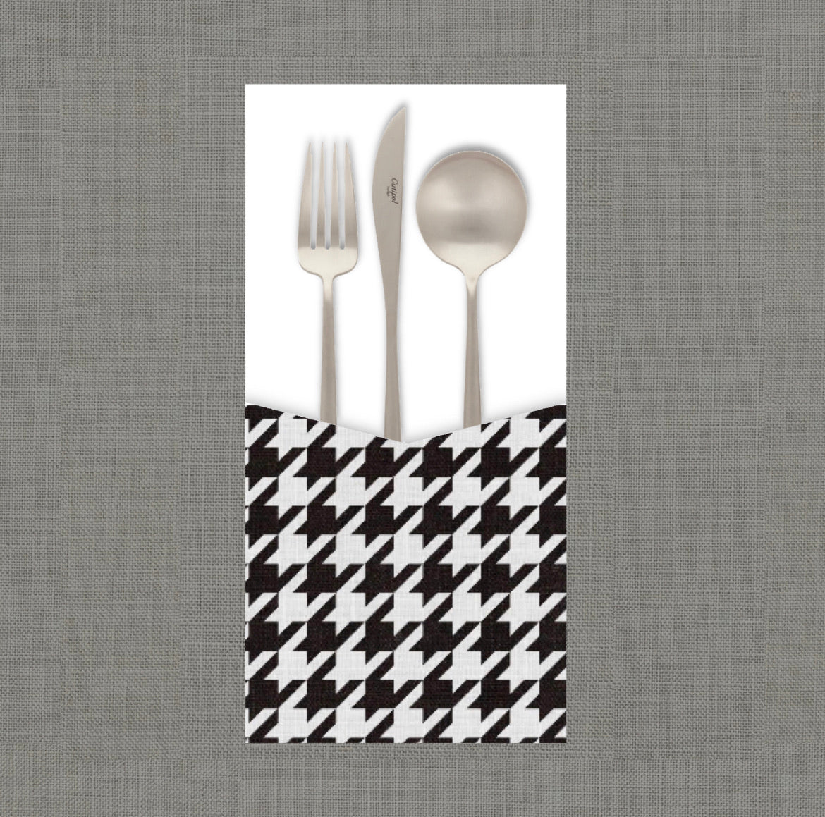 Houndstooth Cutlery Pouch