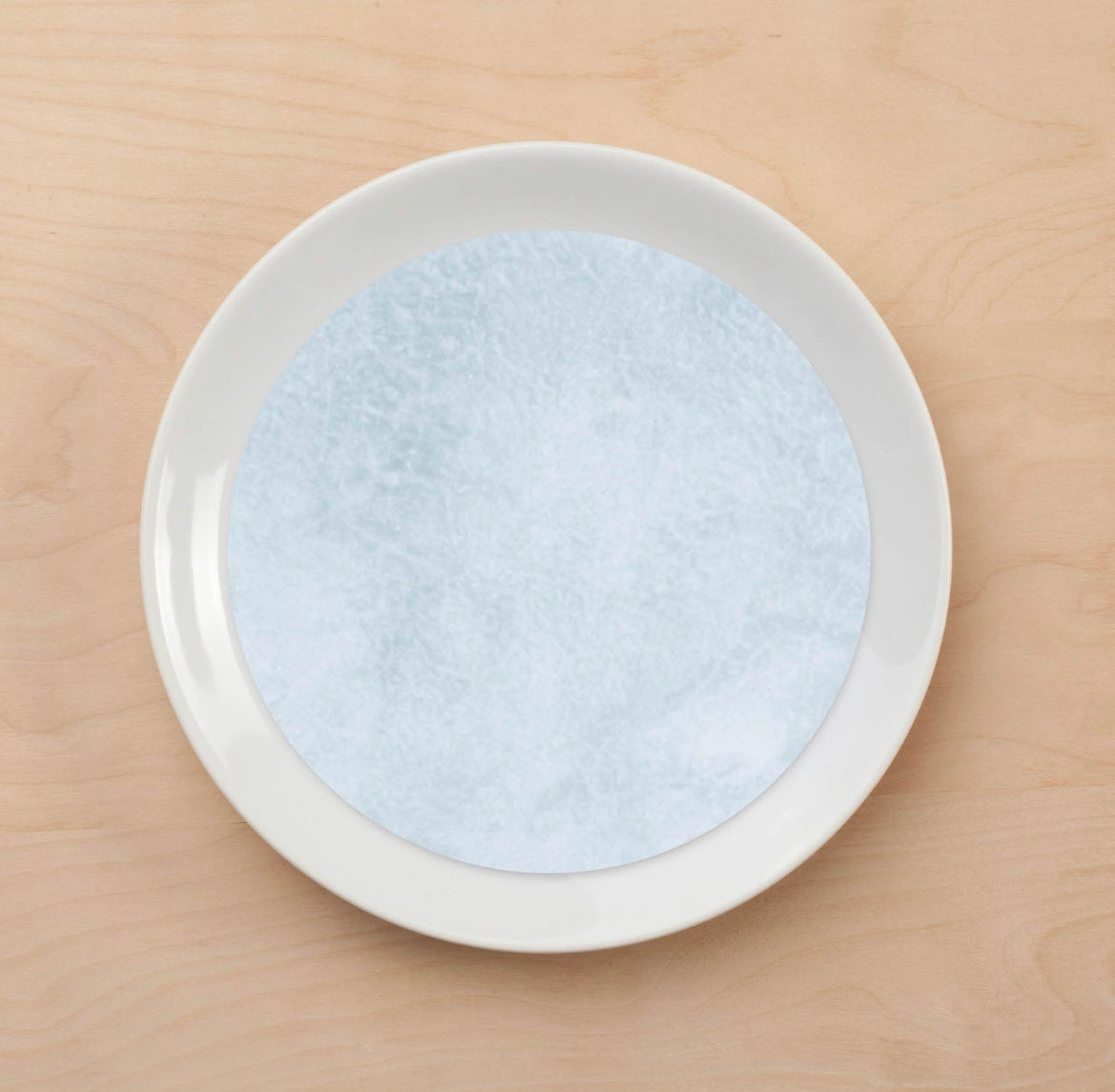 Watercolor Border Blue Plate Accent