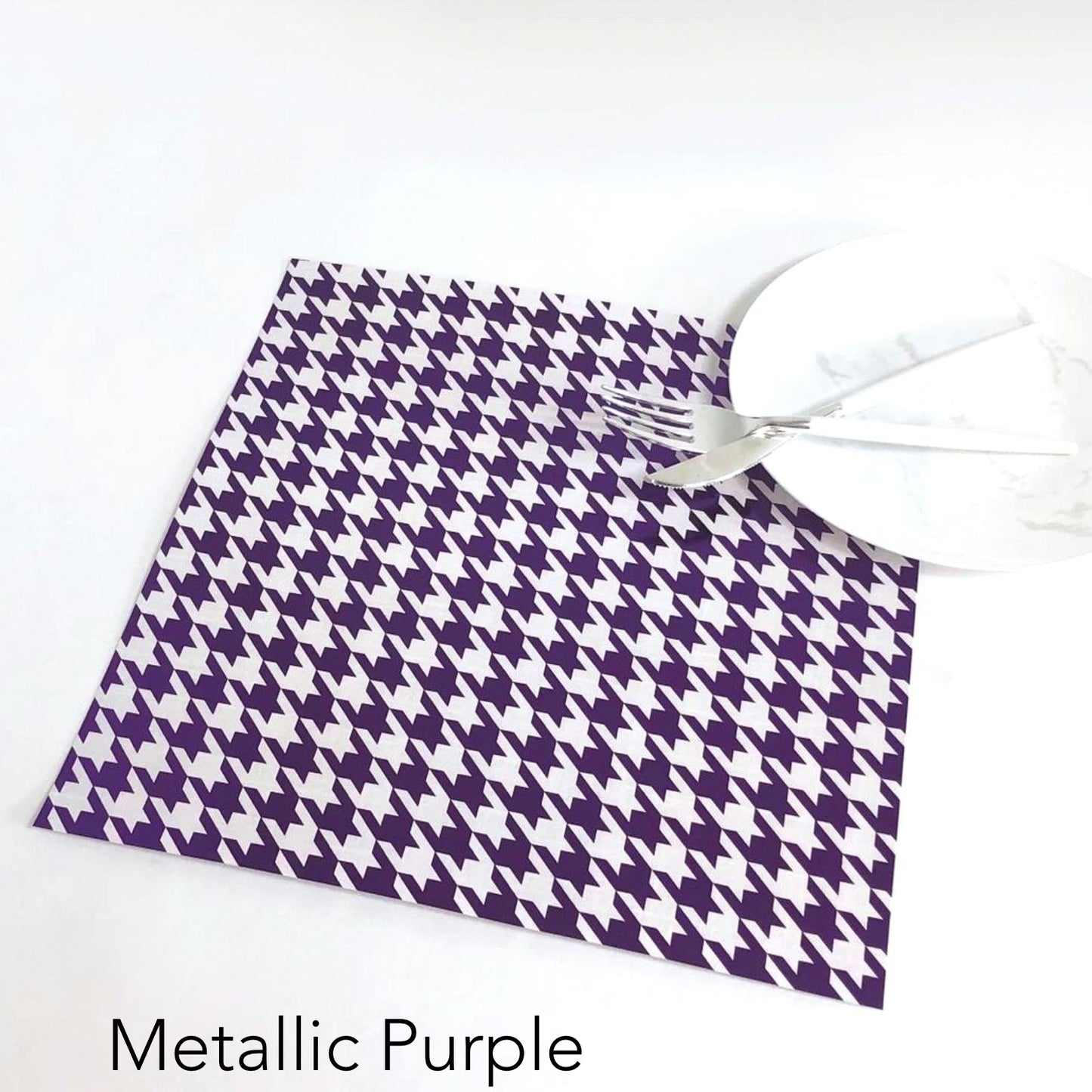 Foil Houndstooth - Charger - (SQUARE)