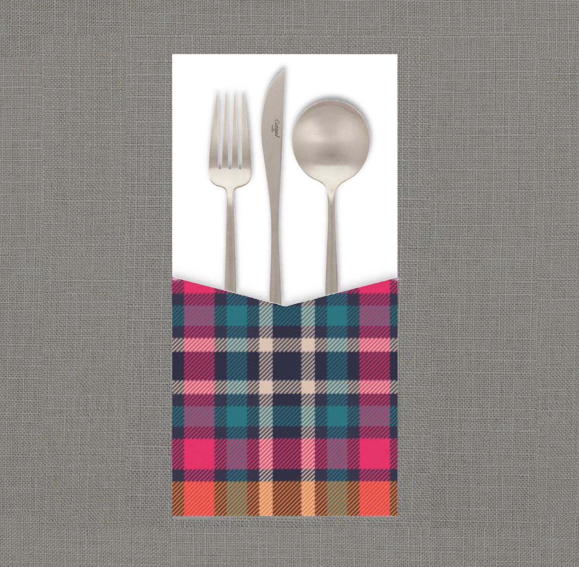 Tartan Spice Cutlery Pouch