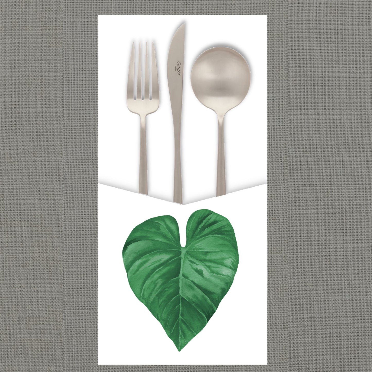 Love Leaf Green Cutlery Pouch